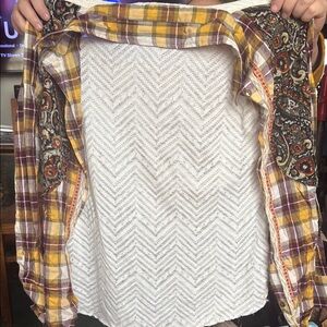 Plaid Yellow and Purple woman’s Shirt